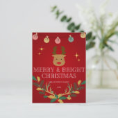 Elegant kerstfeestdag briefkaart (Staand voorkant)