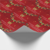 Elegant kerstfeestdag cadeaupapier (Hoek)