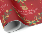 Elegant kerstfeestdag cadeaupapier (Rol Hoek)