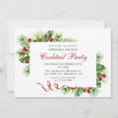 Elegant kerstfeestdag cocktail party kaart (Voorkant)