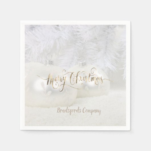 Elegant Kerstfeestdag, Kogels Servet (Voorkant)