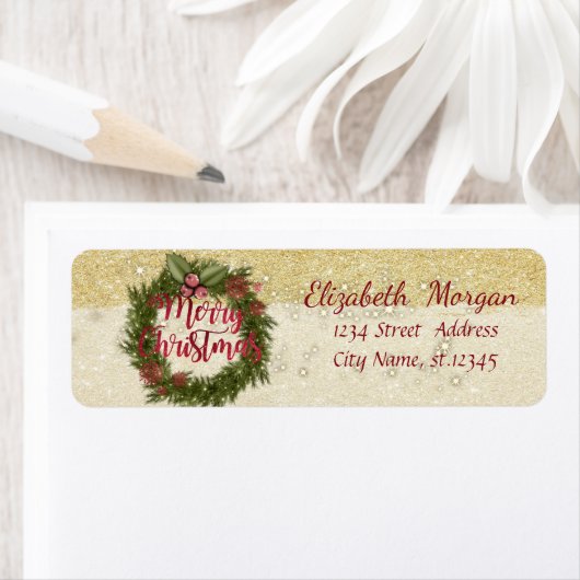 Elegant kerstfeestdag, lepel etiket (Insitu)