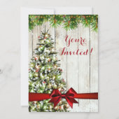 Elegant kerstfeestdag Open House Kaart (Achterkant)