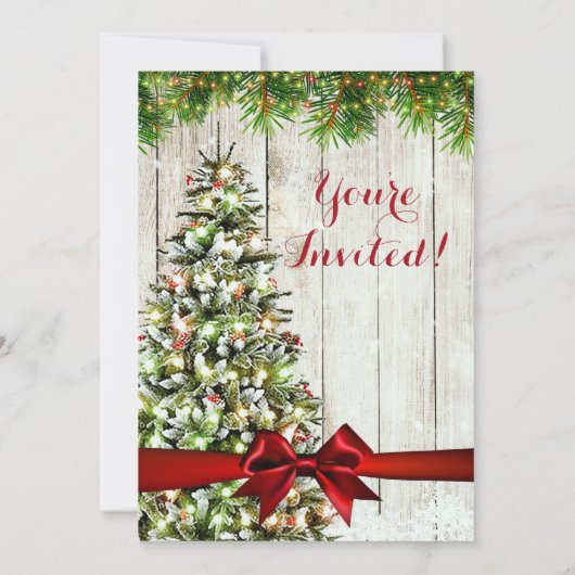 Elegant kerstfeestdag Open House Kaart (Achterkant)