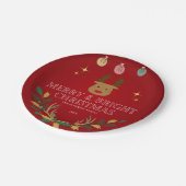 Elegant kerstfeestdag papieren bordje (Gekanteld)