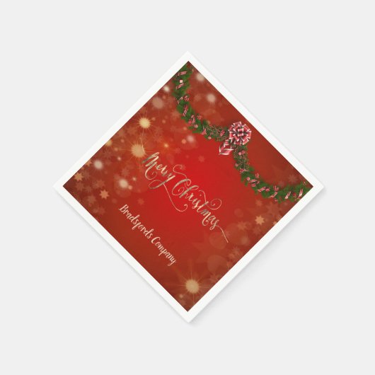 Elegant kerstfeestdag, partij bij het bedrijf servet (Hoek)