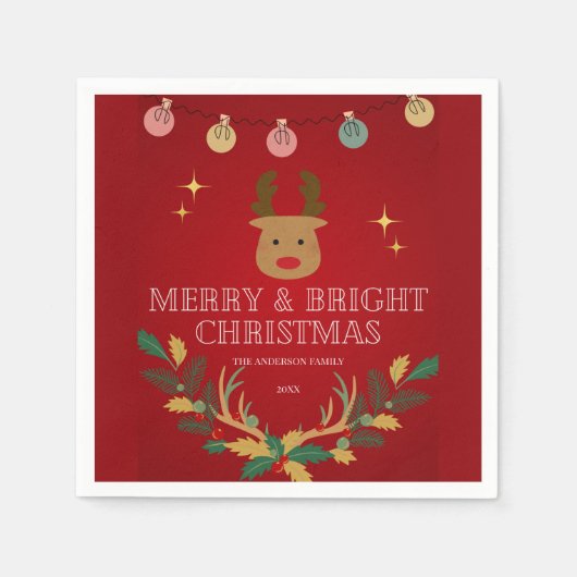 Elegant kerstfeestdag servet (Voorkant)