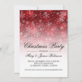 Elegant kerstfeestdag sparkle Red Kaart (Voorkant)