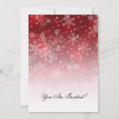 Elegant kerstfeestdag sparkle Red Kaart (Achterkant)