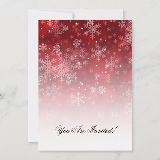 Elegant kerstfeestdag sparkle Red Kaart (Achterkant)