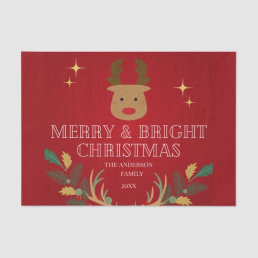 Elegant kerstfeestdag tissuepapier (Voorkant)