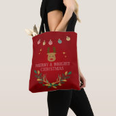 Elegant kerstfeestdag tote bag (Dichtbij)