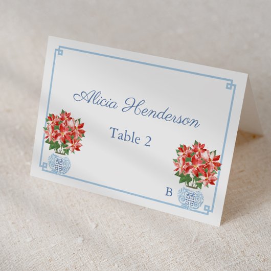 Elegant kerstFeestdagen Buffet Lunch Place Card Kaart