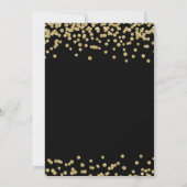 Elegant kerstfeestfeest Gold Black Glitter Kaart (Achterkant)