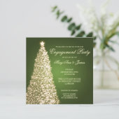 Elegant kerstfeestfeest (Gold Green) Kaart (Staand voorkant)