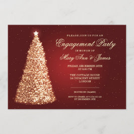 Elegant kerstfeestfeest Gold Red Kaart