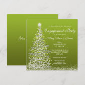 Elegant kerstfeestfeest Groen Kaart (Voorkant / Achterkant)