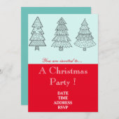 Elegant kerstfeestfeest kaart (Voorkant / Achterkant)