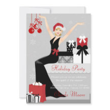 Elegant kerstfeestfeest Uitnodiging voor cadeautje