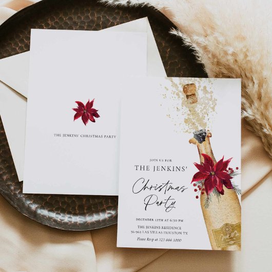 Elegant kerstfeestje kaart