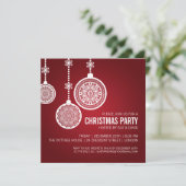 Elegant kerstfeestornaments Red Kaart (Staand voorkant)