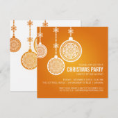 Elegant kerstfeestversieringen Sinaasappel Kaart (Voorkant / Achterkant)