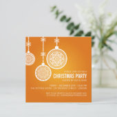 Elegant kerstfeestversieringen Sinaasappel Kaart (Staand voorkant)