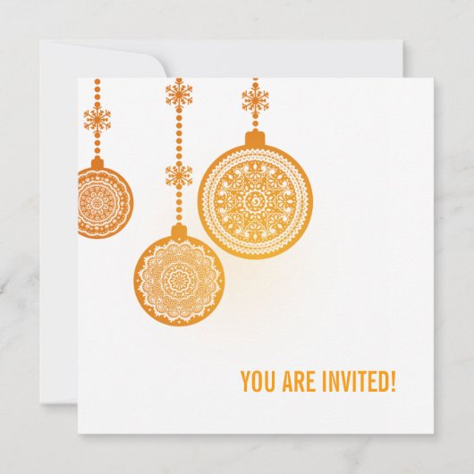 Elegant kerstfeestversieringen Sinaasappel Kaart (Achterkant)