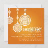 Elegant kerstfeestversieringen Sinaasappel Kaart (Voorkant)