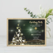 Elegant kerstfeestviering  kaart (Staand voorkant)