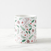 Elegant Kerstfloral Pattern | Klassieke Mok (Center)