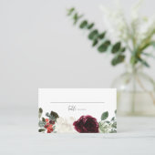 Elegant kerstFloral Wedding Plaatskaartje (Staand voorkant)