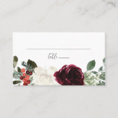 Elegant kerstFloral Wedding Plaatskaartje (Voorkant)