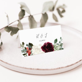 Elegant kerstFloral Wedding Plaatskaartje