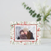 Elegant-kerstfoto Feestdagenkaart (Staand voorkant)