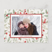 Elegant-kerstfoto Feestdagenkaart (Voorkant)