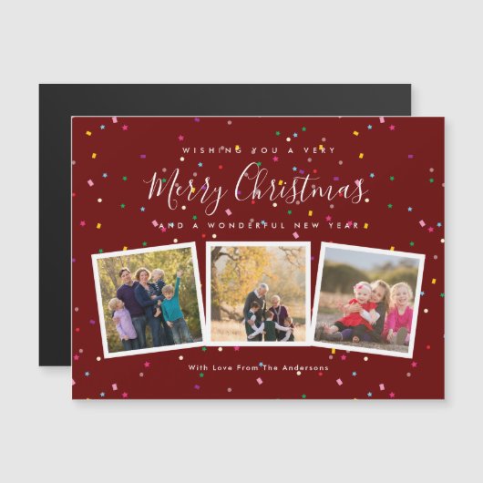 Elegant kerstfotokaart (Voorkant / Achterkant)