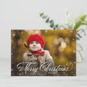 Elegant kerstfotokaart feestdagenkaart (Staand voorkant)