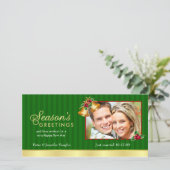 Elegant kerstfotokaarten feestdagenkaart (Staand voorkant)