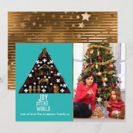 Elegant kerstfoto's vieren de Wereldfeestdag Feestdagenkaart