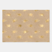Elegant kerstGold Kraft   Inpakpapier Vel (Voorkant)