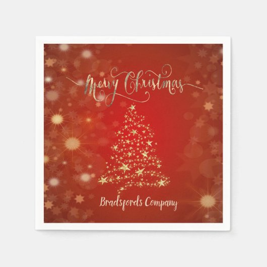 Elegant kerstgoud - boom servet (Voorkant)