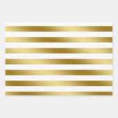 Elegant kerstgoud en wit patroon inpakpapier vel (Voorkant 3)