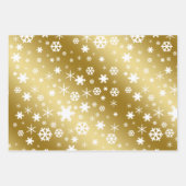 Elegant kerstgoud en wit patroon inpakpapier vel (Voorkant 2)