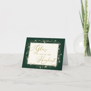 Elegant Kerstgoud — oliescript Feestdagen Kaart