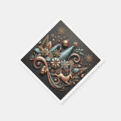 Elegant kerstgoud-Roos Servet (Hoek)