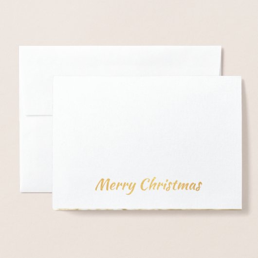 Elegant kerstgouden glitteraar folie kaarten (Voorkant met envelop)