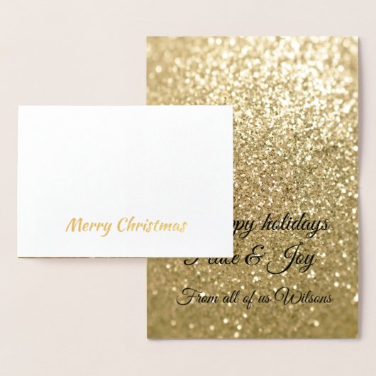 Elegant kerstgouden glitteraar folie kaarten (Display)