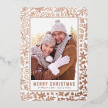 Elegant Kerstgroen 2 Foto Roze Goud