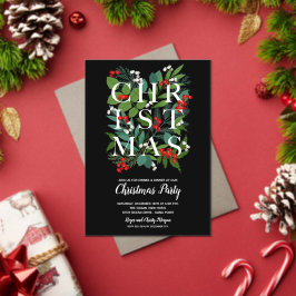 Elegant kerstgroen acryl uitnodigingen